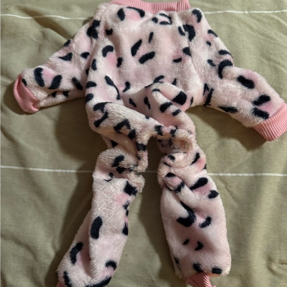 Pink Leopard One Piece small Dog onesie. - Picture 2 of 3